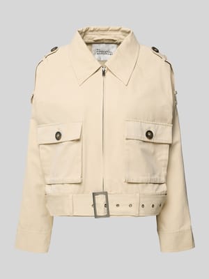 Jacke mit Pattentaschen und Gürtel Modell 'Lyon' Shop The Look MANNEQUINE