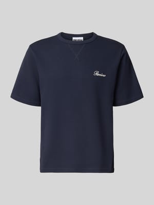 T-Shirt mit Label-Stitching Shop The Look MANNEQUINE