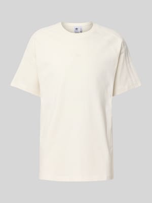 T-shirt met geribde ronde hals Shop The Look MANNEQUINE