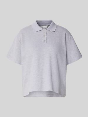 relaxed fit poloshirt met structuurpatroon model 'Noa' Shop The Look MANNEQUINE