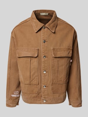 Jeansjacke mit Label-Stitching Shop The Look MANNEQUINE