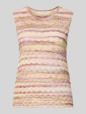 Stricktop aus Viskose-Mix mit Rundhalsausschnitt Shop The Look MANNEQUINE