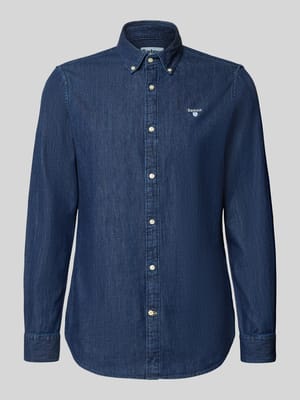 Slim Fit Jeanshemd aus reiner Baumwolle Shop The Look MANNEQUINE