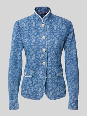 Kurtka jeansowa z mieszanki bawełny i lyocellu z kieszeniami z patką Shop The Look MANNEQUINE