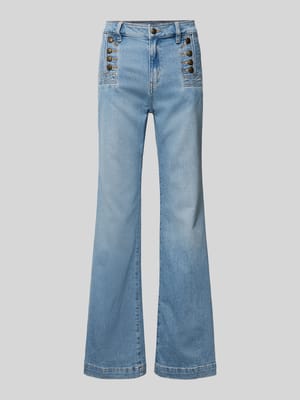 Flared Jeans mit französischen Eingrifftaschen Shop The Look MANNEQUINE