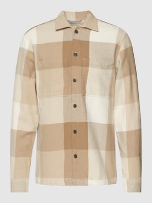 Overshirt met opgestikte borstzakken, model 'PETE GINGHAM' Shop The Look MANNEQUINE