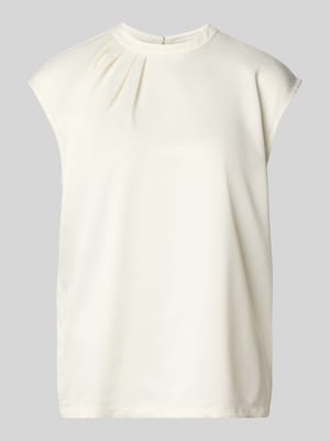 T-Shirt mit Drapierungen und Kappärmeln Shop The Look MANNEQUINE