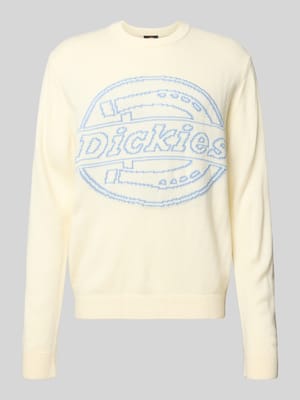 Sweter z dzianiny z logo i okrągłym dekoltem Shop The Look MANNEQUINE