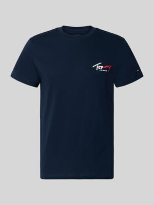 Slim Fit T-Shirt aus reiner Baumwolle Shop The Look MANNEQUINE