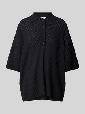 Strickshirt mit Polokragen Shop The Look MANNEQUINE