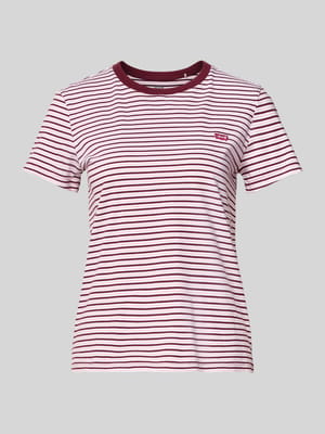 Regular Fit T-Shirt aus reiner Baumwolle Shop The Look MANNEQUINE