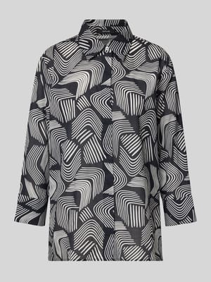 Regular Fit Bluse aus Viskose mit verdeckter Knopfleiste Shop The Look MANNEQUINE