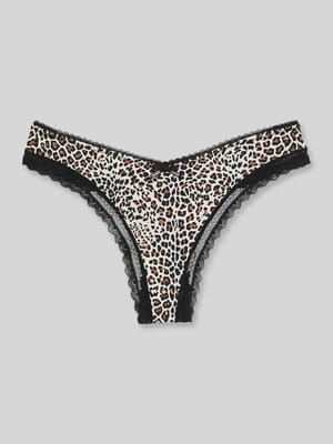 String mit Spitzenbesatz Shop The Look MANNEQUINE