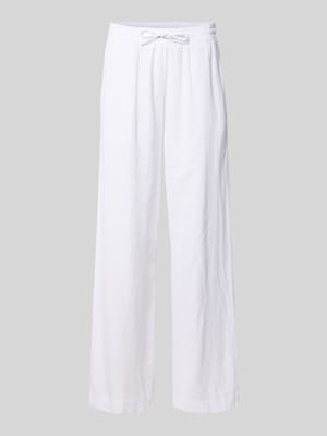 Wide Leg Pants aus Leinen-Mix mit elastischem Bund Modell 'Lava' Shop The Look MANNEQUINE