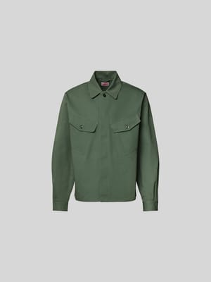 Regular Fit Hemdjacke aus Baumwolle Shop The Look MANNEQUINE
