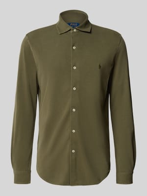 slim fit vrijetijdsoverhemd van puur katoen Shop The Look MANNEQUINE