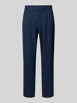 Slim tapered fit stoffen broek met bandplooien Shop The Look MANNEQUINE