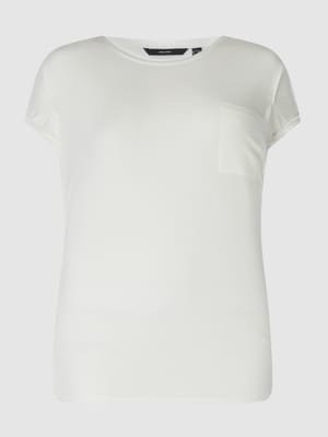 PLUS SIZE T-Shirt mit angeschnittenen Ärmeln Modell 'Dava' Shop The Look MANNEQUINE