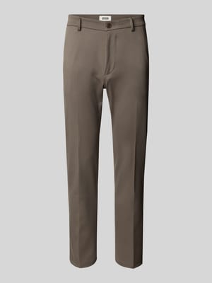 Slim fit stoffen broek met persplooien, model 'Ajend' Shop The Look MANNEQUINE