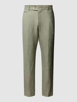 Spodnie o kroju regular fit z efektem melanżu model ‘Genius’ Shop The Look MANNEQUINE