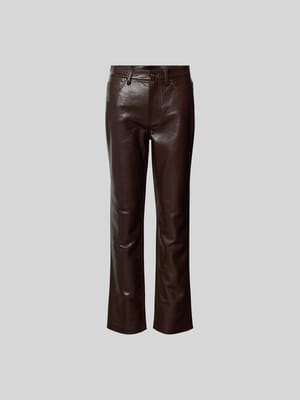 Straight Fit Stoffhose aus Leder-Mix Shop The Look MANNEQUINE