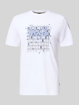 T-shirt o kroju regular fit z czystej bawełny model ‘THOMPSON’ Shop The Look MANNEQUINE