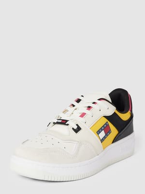 Sneakers met labelprint, model 'BASKET' Shop The Look MANNEQUINE