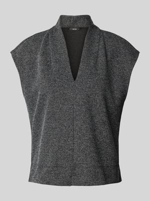 Bluzka o kroju regular fit z dekoltem w serek model ‘Gapla’ Shop The Look MANNEQUINE