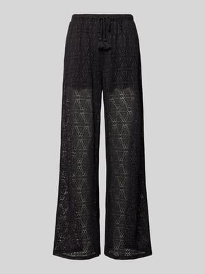 Regular Fit Weite Hose mit semitransparentem Besatz Modell 'MAYA' Shop The Look MANNEQUINE