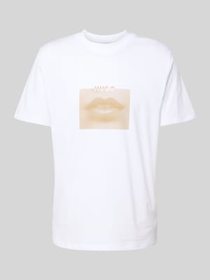T-Shirt mit Label-Print Modell 'Deterni' Shop The Look MANNEQUINE