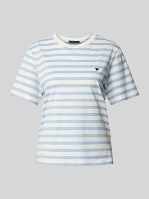 T-Shirt mit Label-Stitching Modell 'SATRAPO' Shop The Look MANNEQUINE