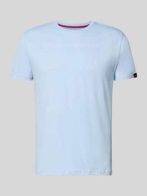 T-shirt met labelprint en ronde hals Shop The Look MANNEQUINE