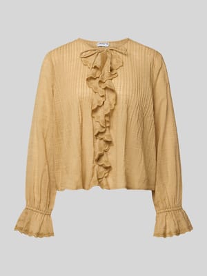 regular fit blouse met volants Shop The Look MANNEQUINE
