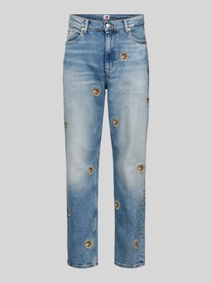 Relaxed Tapered Fit Jeans mit Label-Stitchings Modell 'ISAAC' Shop The Look MANNEQUINE