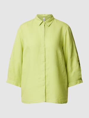 Bluzka lniana z rękawem o dł. 3/4 model ‘Clay’ Shop The Look MANNEQUINE