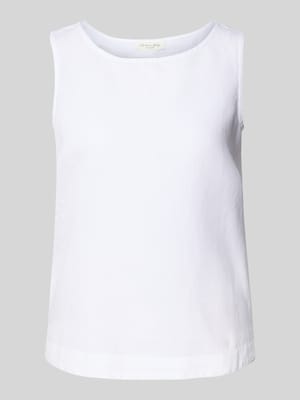 Leinentop mit Rundhalsausschnitt Shop The Look MANNEQUINE