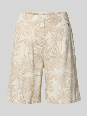 Bermuda's van linnenmix met labeldetail Shop The Look MANNEQUINE