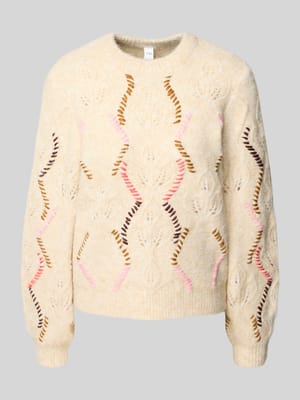 Strickpullover mit Stitchings Modell 'GABBI' Shop The Look MANNEQUINE