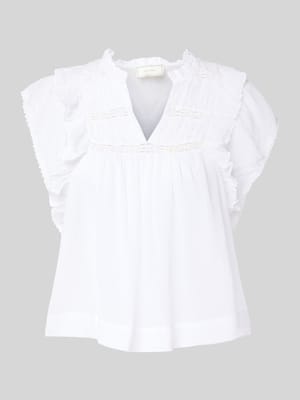 Regular Fit Blusentop mit Kappärmeln Modell 'Jayla' Shop The Look MANNEQUINE