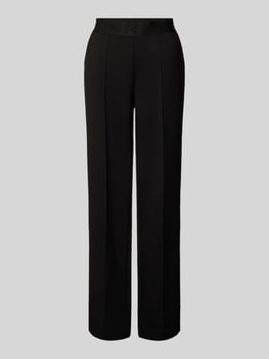 Regular fit stoffen broek met vaste persplooien Shop The Look MANNEQUINE