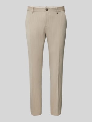 Spodnie do garnituru o kroju slim fit ze wzorem w paski model ‘PETER’ Shop The Look MANNEQUINE