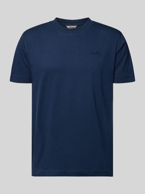 T-shirt met labelstitching en ronde hals Shop The Look MANNEQUINE