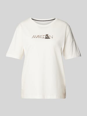 T-shirt met labelprint Shop The Look MANNEQUINE