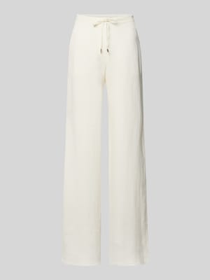 Relaxed Fit Leinenhose mit Allover-Muster Modell 'FONTE' Shop The Look MANNEQUINE
