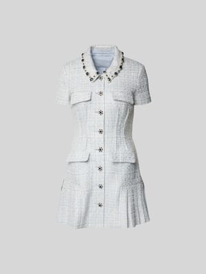 Knielanges Kleid mit Hemdblusenkragen Shop The Look MANNEQUINE