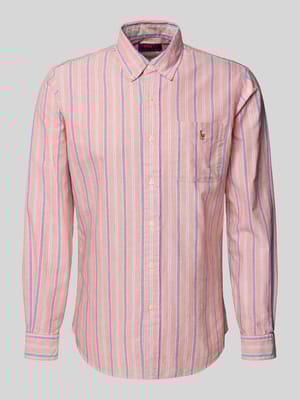 Custom fit vrijetijdsoverhemd met button-downkraag Shop The Look MANNEQUINE