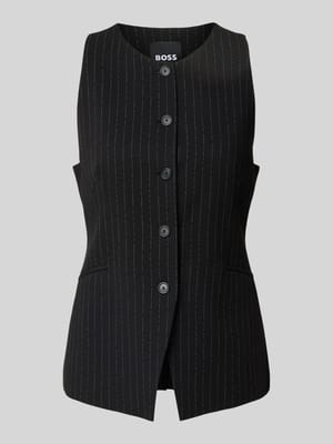 Slim Fit Weste aus reiner Viskose Modell 'JULERAN' Shop The Look MANNEQUINE