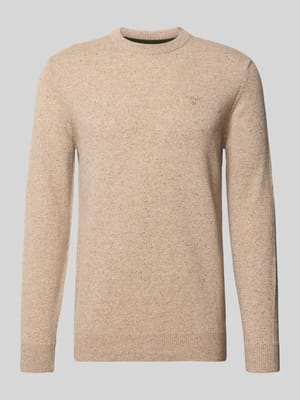 Pullover aus Woll-Seide-Mix mit Rundhalsausschnitt Modell 'TISBURY' Shop The Look MANNEQUINE