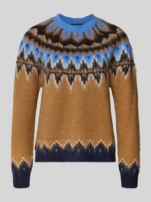 Norwegerpullover mit Rundhalsausschnitt Shop The Look MANNEQUINE