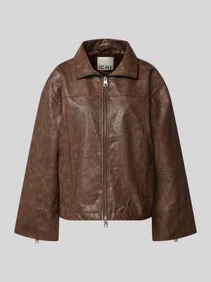 Kunstlederjacke mit Zweiwege-Reißverschluss Modell 'FLARINA' Shop The Look MANNEQUINE